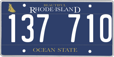 RI license plate 137710