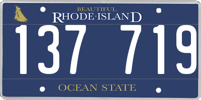 RI license plate 137719