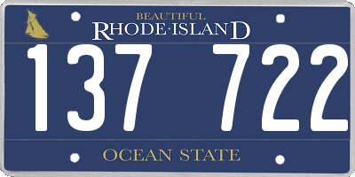 RI license plate 137722