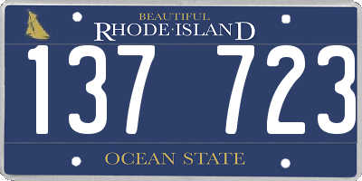RI license plate 137723