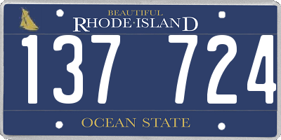 RI license plate 137724