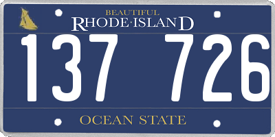 RI license plate 137726