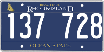 RI license plate 137728
