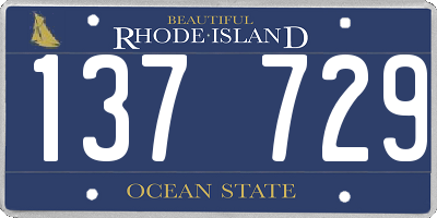 RI license plate 137729