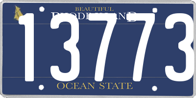 RI license plate 13773