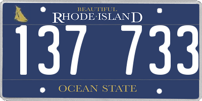 RI license plate 137733