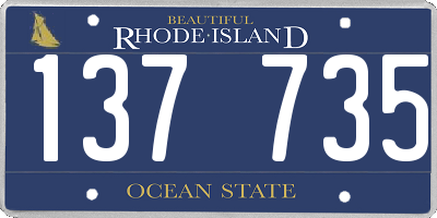 RI license plate 137735