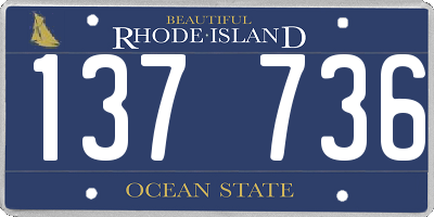 RI license plate 137736