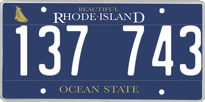 RI license plate 137743
