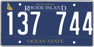 RI license plate 137744