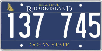 RI license plate 137745
