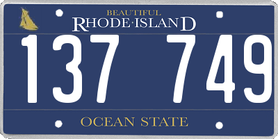 RI license plate 137749