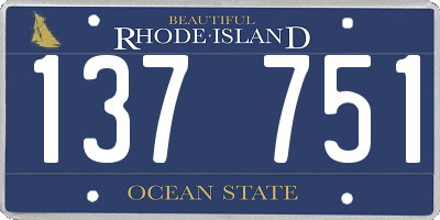 RI license plate 137751