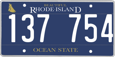 RI license plate 137754