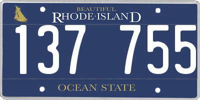 RI license plate 137755