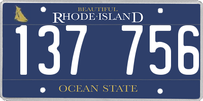 RI license plate 137756