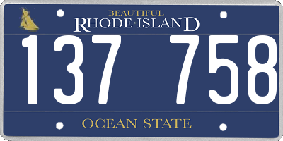 RI license plate 137758
