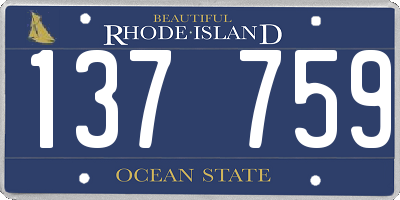 RI license plate 137759