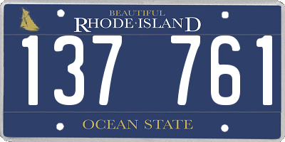 RI license plate 137761