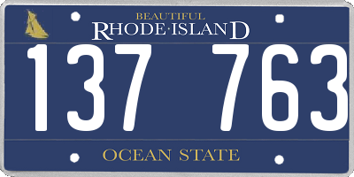 RI license plate 137763