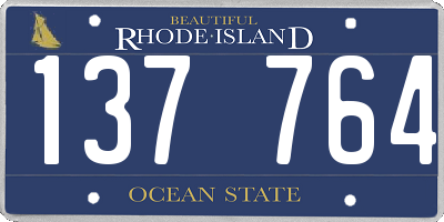 RI license plate 137764
