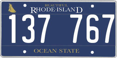 RI license plate 137767