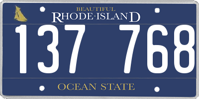RI license plate 137768