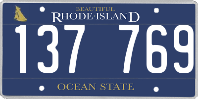 RI license plate 137769