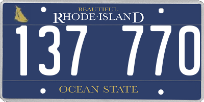 RI license plate 137770