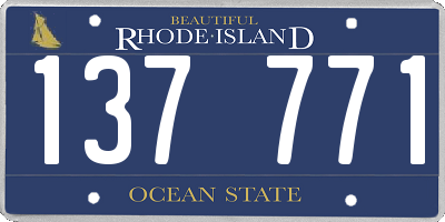 RI license plate 137771