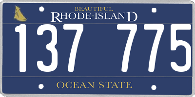 RI license plate 137775