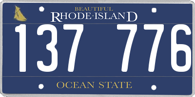 RI license plate 137776