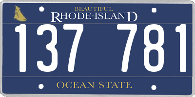 RI license plate 137781