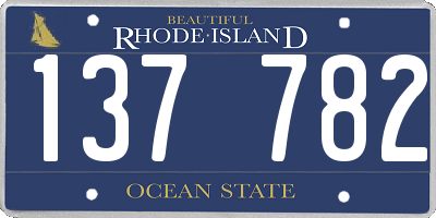 RI license plate 137782