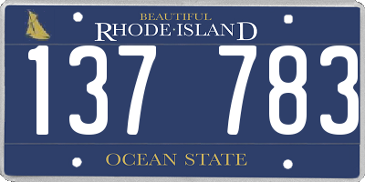RI license plate 137783