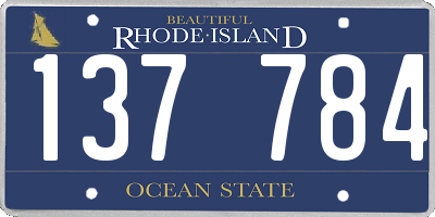 RI license plate 137784
