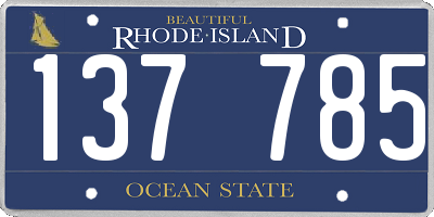 RI license plate 137785