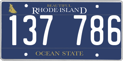 RI license plate 137786