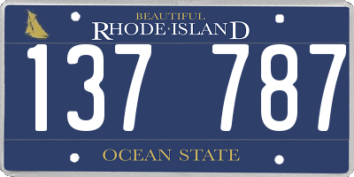 RI license plate 137787