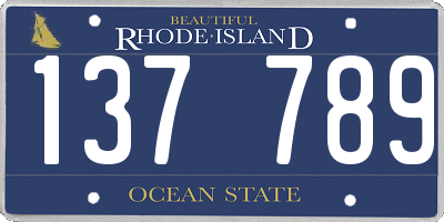RI license plate 137789