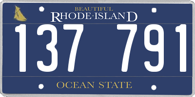 RI license plate 137791