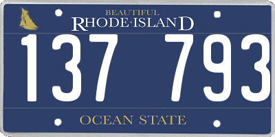 RI license plate 137793