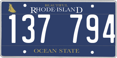 RI license plate 137794