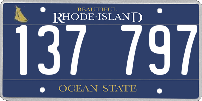 RI license plate 137797