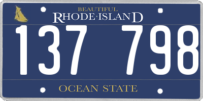 RI license plate 137798