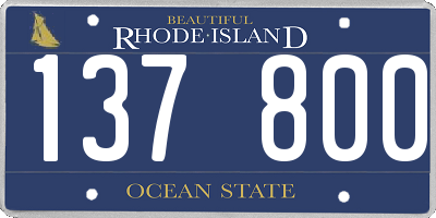 RI license plate 137800