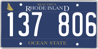RI license plate 137806
