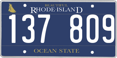 RI license plate 137809