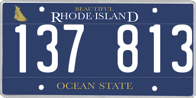 RI license plate 137813