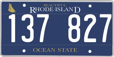 RI license plate 137827